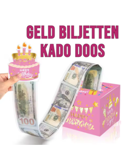Allernieuwste.nl® 3D Geld Biljetten Kado Box - Rose