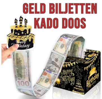Allernieuwste.nl® 3D Geld Biljetten Kado Box - Zwart