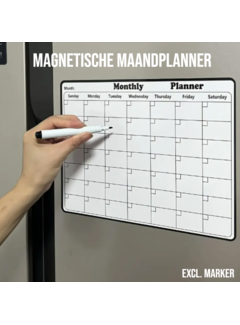 Allernieuwste.nl® Magnetische Uitwisbare Maandplanner - 33 x 43 cm