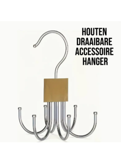 Allernieuwste.nl® 6 Haaks Multifunctionele Draaibare Hanger BRUIN - 10 x 14 cm