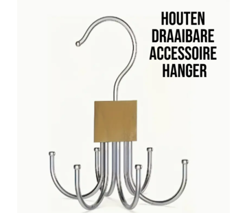 Allernieuwste.nl® 6 Haaks Multifunctionele Draaibare Hanger BRUIN - 10 x 14 cm