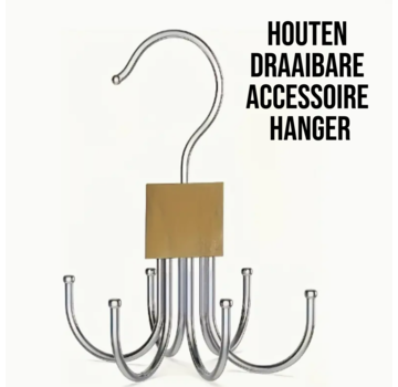 Allernieuwste.nl® 6 Haaks Multifunctionele Draaibare Hanger BRUIN - 10 x 14 cm