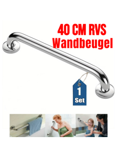 Allernieuwste.nl Anti-Slip Handgreep Wandbeugel Voor Senioren - RVS 40 cm