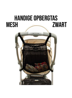 Allernieuwste.nl® Kinderwagen Opbergtas Zwart - 35x50 cm