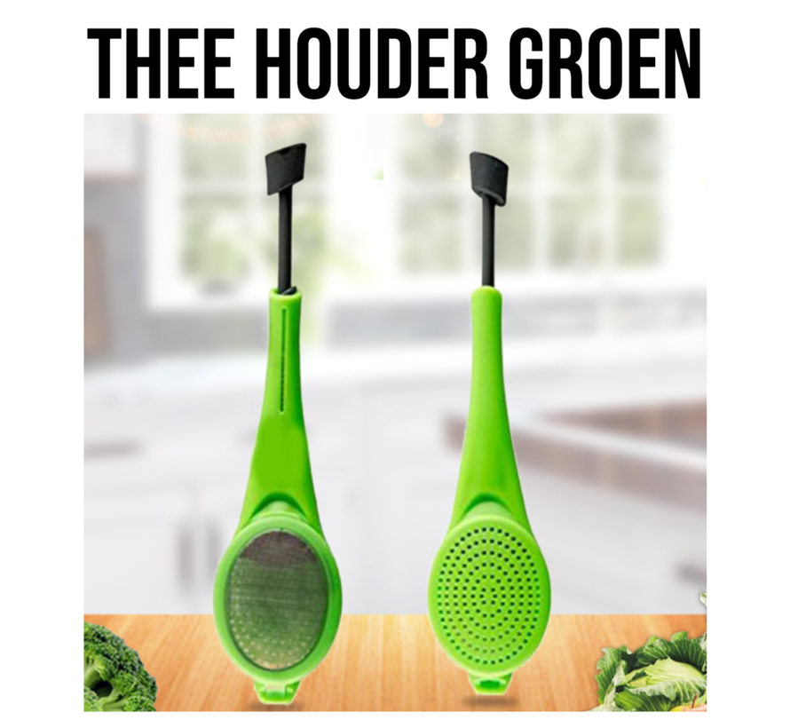 Thee Houder Groen - Handige Lepel en Thee Organizer - 4x18x2 cm