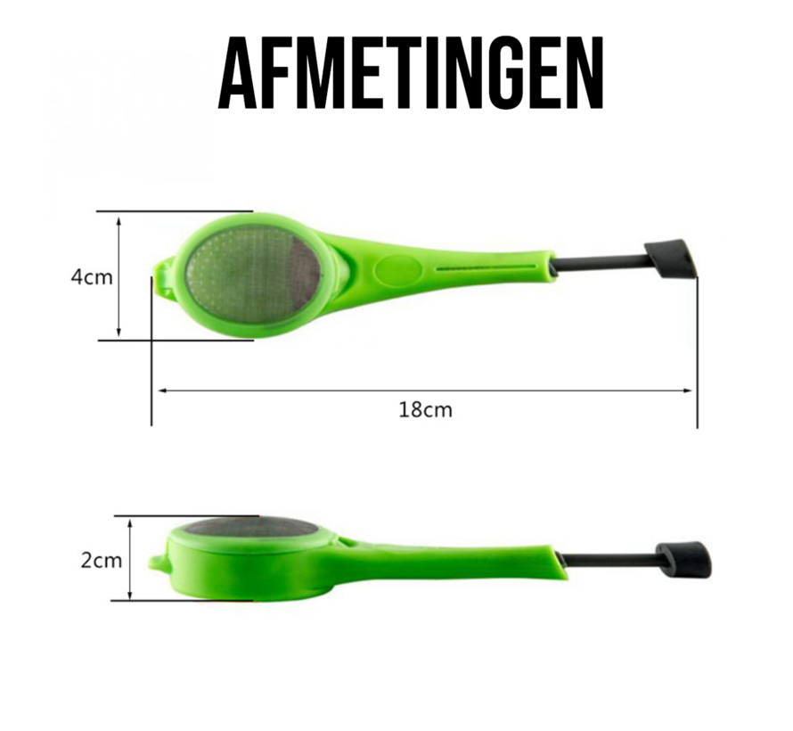 Thee Houder Groen - Handige Lepel en Thee Organizer - 4x18x2 cm