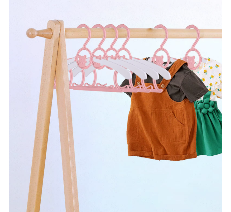 20 Stuks Kinder Kledinghangers – Beer Design & Anti-Slip – Mint Groen / Unisex Baby & Kinderkledinghangers