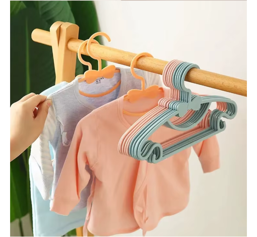 20 Stuks Kinder Kledinghangers – Paars Baby- & Kinderkledinghangers - Unisex Kasthangers voor Meisjes & Jongens