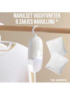 Allernieuwste.nl® Navulset van 9 Navullingen voor Vochtvreter - Wit