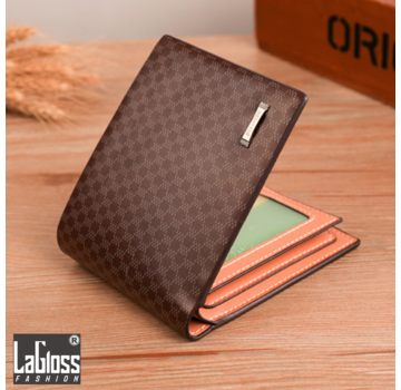 LaGloss Heren Portemonnee Bruin –  11x9.5x1.5 cm