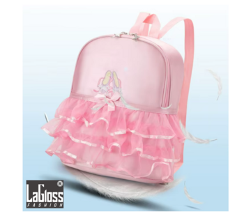 LaGloss Rugtas Kind Roze Ballerina Schoentjes - 26x32x13 cm