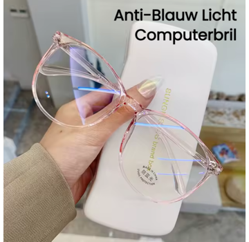 LaGloss Anti-Blauw Licht Computerbril – Transparant Rose **
