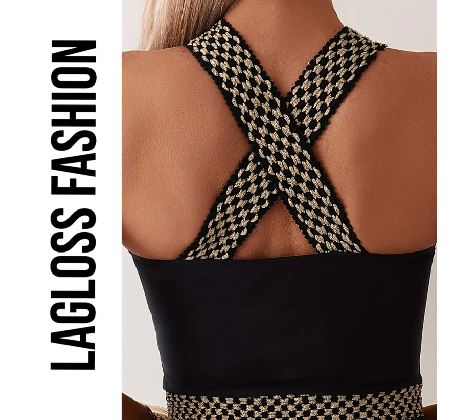 LaGloss® Elegant Zwart Badpak Maat XL– Luxe & Stijlvolle Dames Badmode