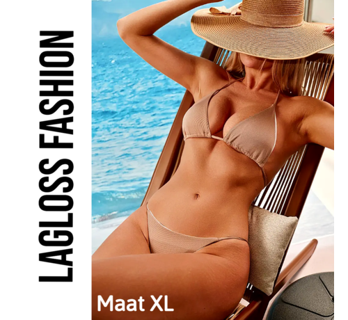 LaGloss LaGloss® 2-Delige Bikini Set Beige – Maat XL - Stijlvolle & Comfortabele Badmode