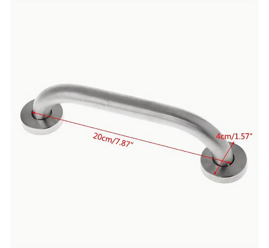Allernieuwste.nl® 20 cm Handgreep Wandbeugel Voor Senioren Ouderen 20 cm - Metaal Roestvrij Staal Douche Badkuip Greep - Badkuip Handvat