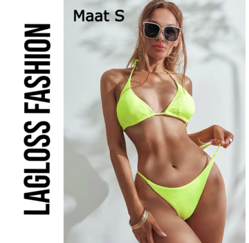 LaGloss 2-Delige Bikini Set Neon Geel – Maat S