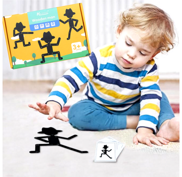 Allernieuwste.nl® Montessori Bewegend Mannetje met Hoed Spel - 3-6 Jaar