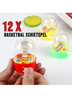 Allernieuwste.nl® 12x Uitdeelcadeautjes Basketbal Kinder Schietspel Leuke Traktatie