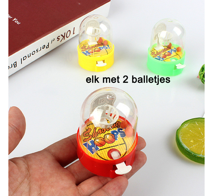 12x Uitdeelcadeautjes Basketbal Kinder Schietspel Leuke Traktatie, Grabbelton, Verjaardag 12 Stuks