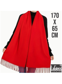 LaGloss Elegante Rode Sjaal - 170 x 65cm