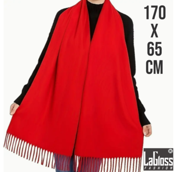 LaGloss Elegante Rode Sjaal - 170 x 65cm