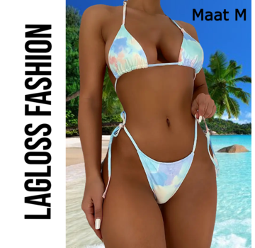 LaGloss 2-Delige Bikini Set Tie-dye Marshmallow Mint – Maat M