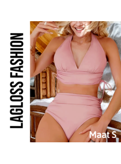 LaGloss 2-Delige High Cut Roze Bikini Set – Maat S