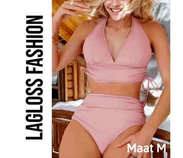 LaGloss 2-Delige High Cut Roze Bikini Set – Maat M