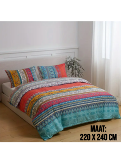 Allernieuwste.nl® Bohemian Boho Dekbedovertrek met 2 Kussenslopen Set - 240 x 220 cm