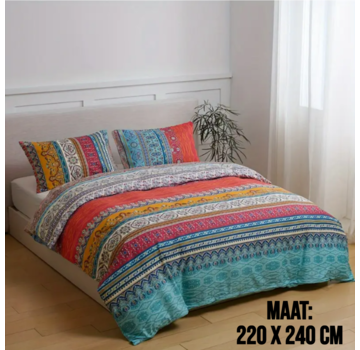 Allernieuwste.nl® Bohemian Boho Dekbedovertrek met 2 Kussenslopen Set - 240 x 220 cm