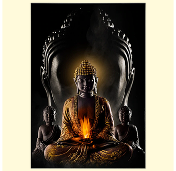 Allernieuwste.nl Canvas Schilderij Moderne Boeddha - 60 x 100 cm