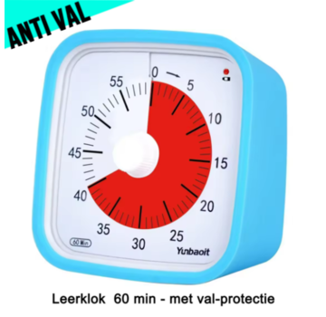 LaGloss Visuele Afteltimer Tijdklok 60 Minuten Blauw Rood