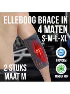 Allernieuwste.nl 2 stuks Ademende Elleboog Arm Brace - Maat M