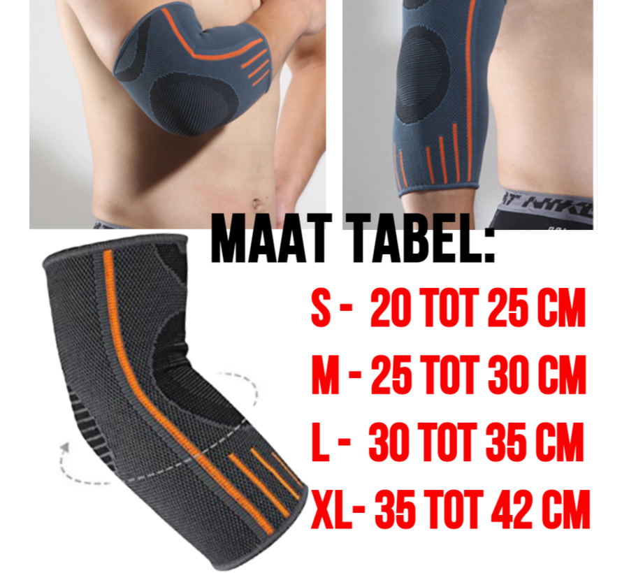 Allernieuwste.nl® 2 Stuks L Ademende Elleboog Arm Brace - Tennisarm Brace - Atrose Reuma Tennis arm Golf - Sportbrace - Elastisch - Keuze uit 4 Maten