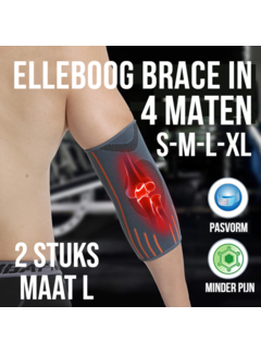 Allernieuwste.nl 2 stuks Ademende Elleboog Arm Brace - Maat L