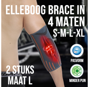 Allernieuwste.nl 2 stuks Ademende Elleboog Arm Brace - Maat L