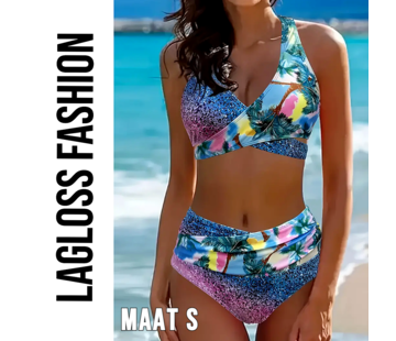 LaGloss 2-Delige Bikini Set – Tropische Print – Maat S