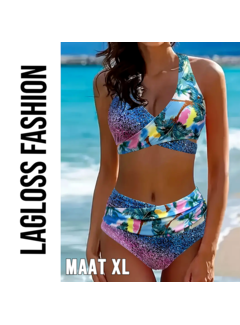 LaGloss 2-Delige Bikini Set – Tropische Print – Maat XL