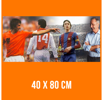 Allernieuwste.nl Canvas Schilderij Johan Cruijff Tribute - 40 x 80 cm