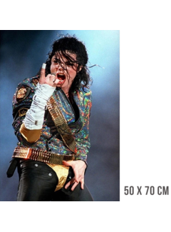 Allernieuwste.nl Canvas Schilderij Michael Jackson King of Pop - 50 x 70 cm