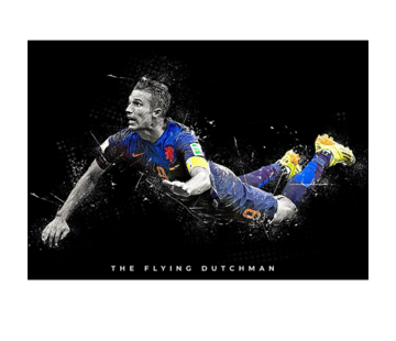 Allernieuwste.nl Canvas Schilderij Robin van Persie Prof Voetballer - 50 x 70 cm