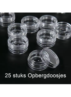 Allernieuwste.nl® 25 Stuks Transparante Sieradendoosjes - 3 x3 cm