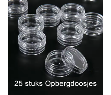 Allernieuwste.nl® 25 Stuks Transparante Sieradendoosjes - 3 x3 cm