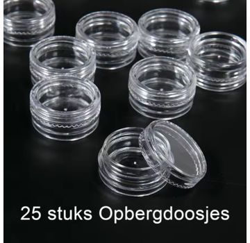 Allernieuwste.nl® 25 Stuks Transparante Sieradendoosjes - 3 x3 cm