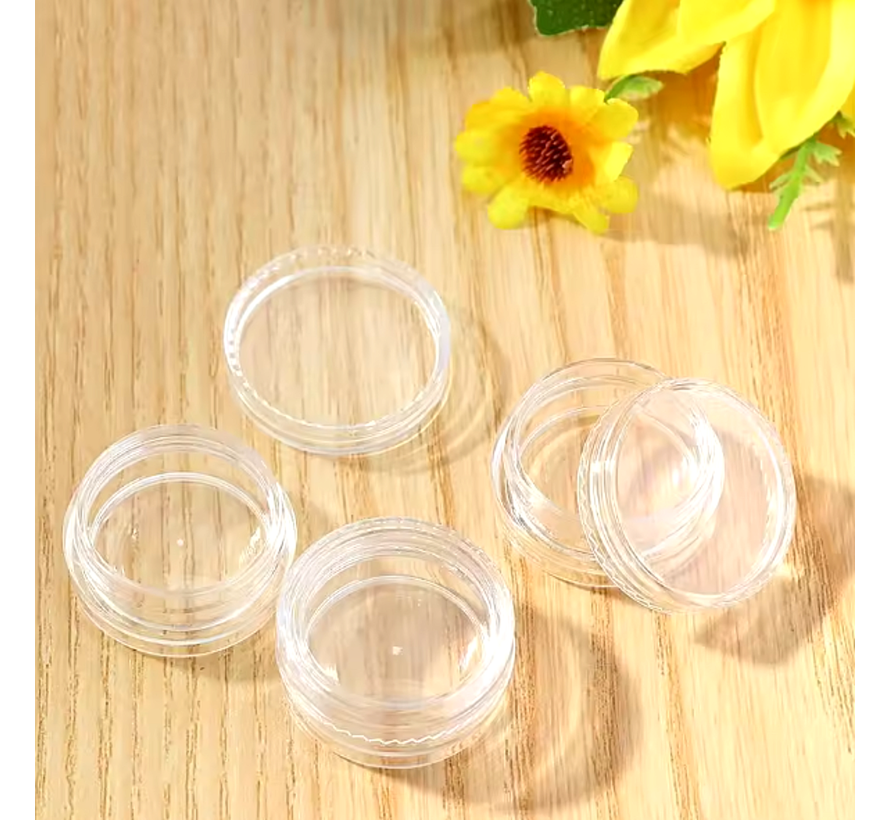 25 Stuks Transparante Sieradendoosjes – Mini Plastic Opbergdoosjes voor Kralen, Sieraden & Kleine Accessoires – 3x3 cm