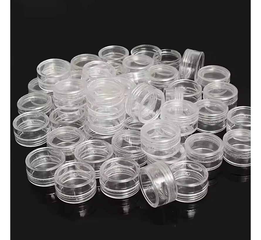 25 Stuks Transparante Sieradendoosjes – Mini Plastic Opbergdoosjes voor Kralen, Sieraden & Kleine Accessoires – 3x3 cm