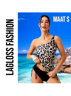 LaGloss 2-Delige Tankini Set Luipaardprint – Maat S