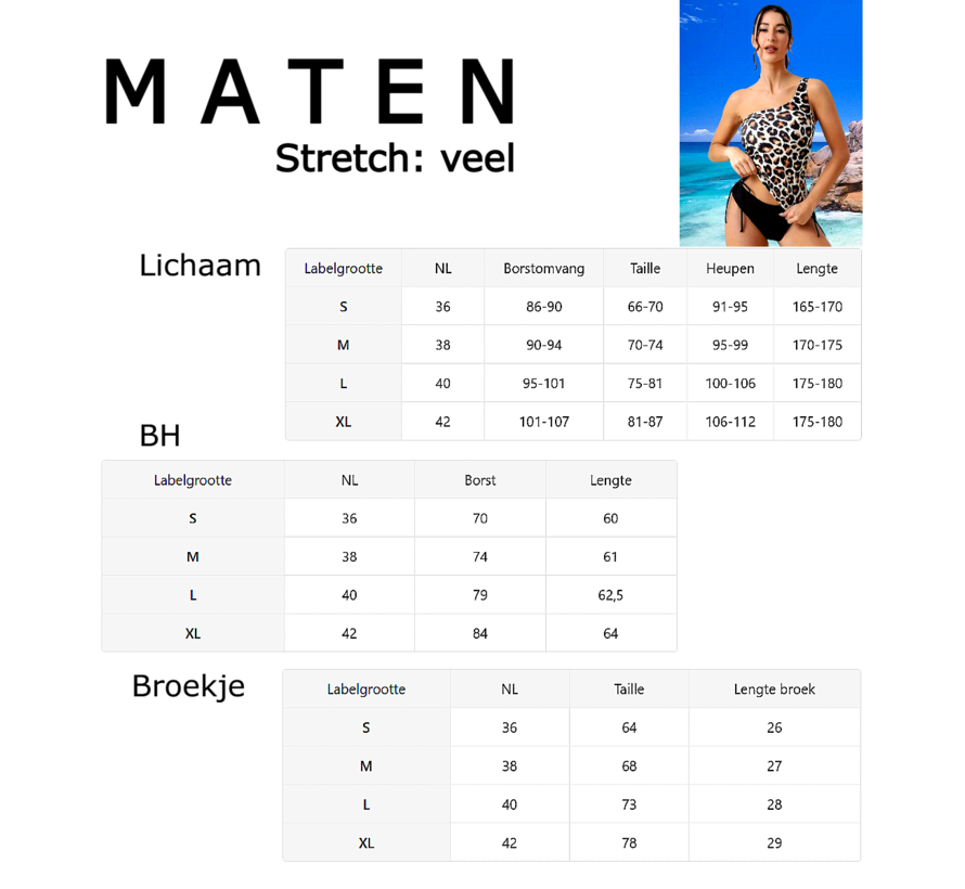 LaGloss® 2-Delige Tankini Set Luipaardprint – Afslankende Zomer Swimwear – Maat M