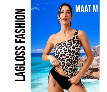 LaGloss 2-Delige Tankini Set Luipaardprint – Maat M