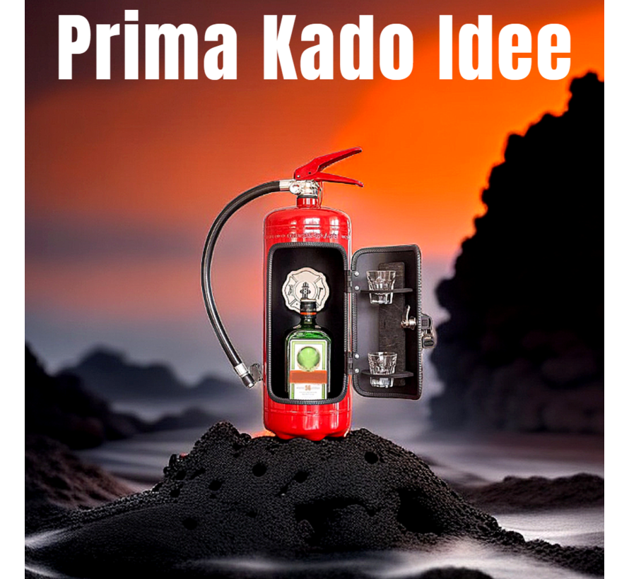 Unieke Rode Brandblusser Design Dranken Opbergdoos Bar-set voor Drankflessen - Gift Set Cadeau Idee
